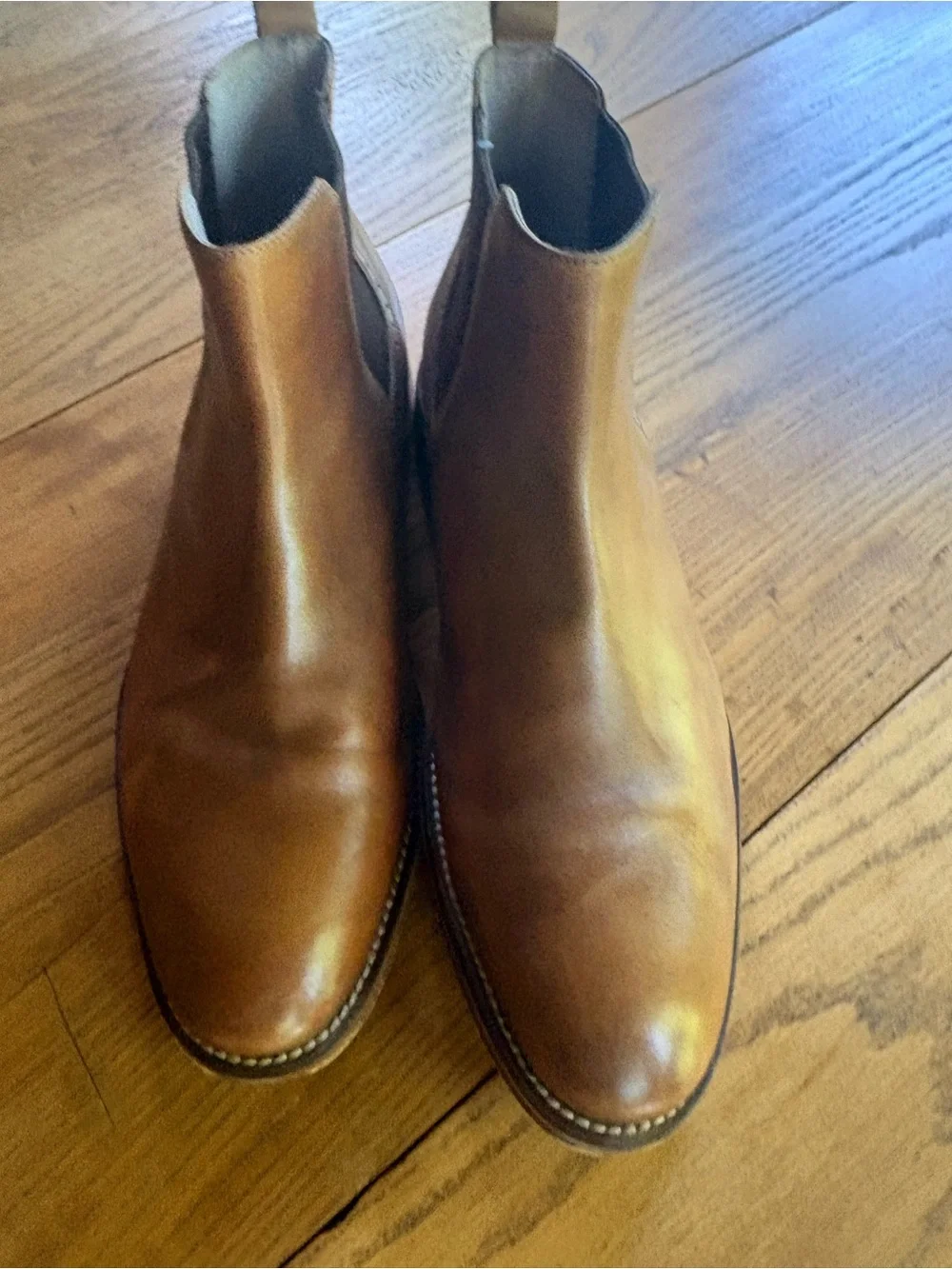 Johnston & Murphy Tan Leather Chukka Chelsea Boots